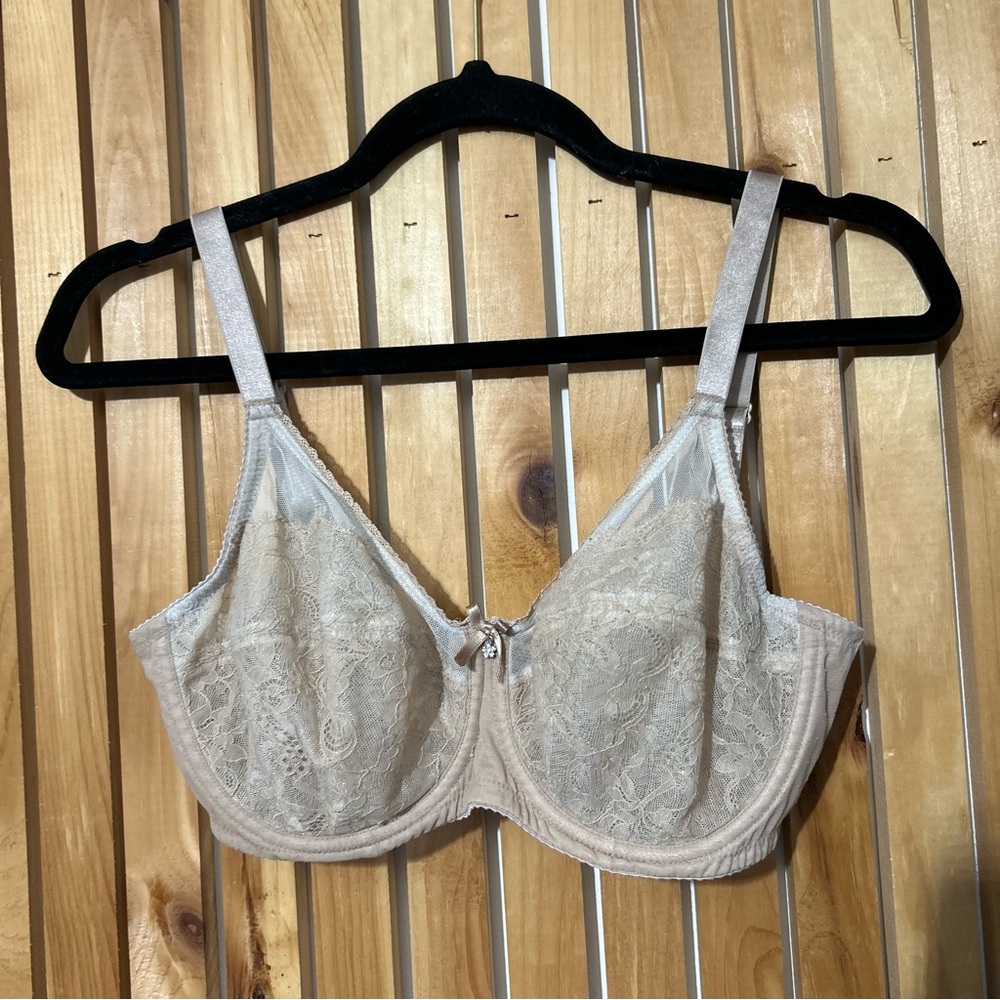 Wacoal Retro Chic Full Figure Underwire Bra Nude Size 34D